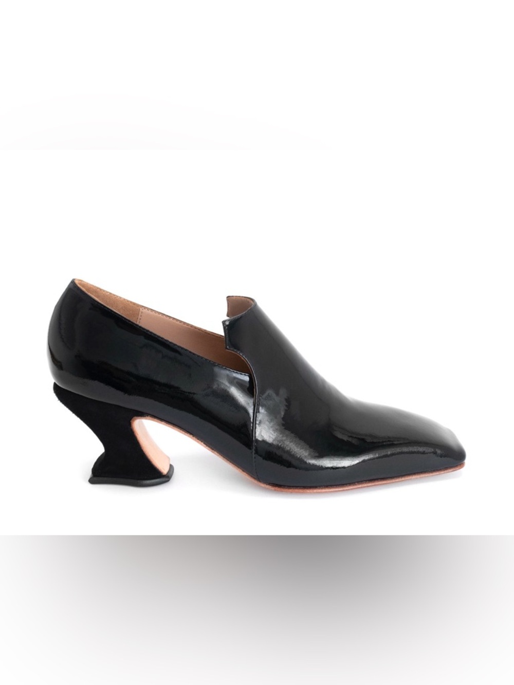 Fluevog SUPER FINE CARDINAL SQUARE-TOE LOAFER HEELS